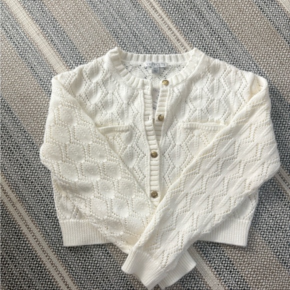 J. Crew Other - Girl’s Ivory Cropped Cardigan